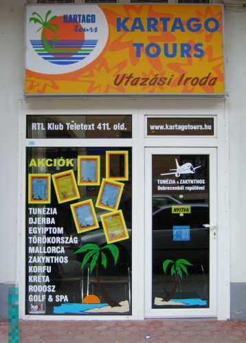 Felirat, rekl�mfelirat - kirakat, port�l, �zlet dekor - 002